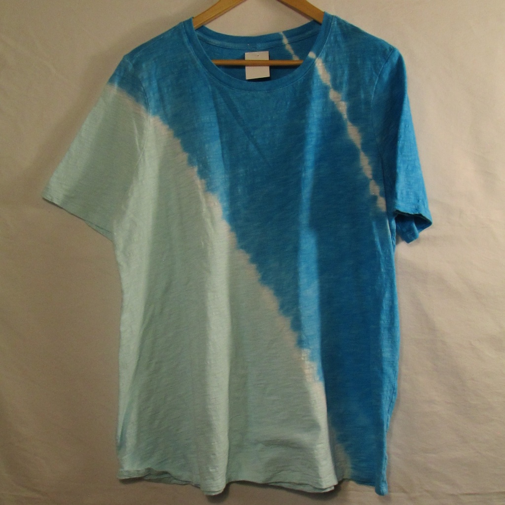Lane Bryant Blue And White Tye Died Short Sleeve Tee